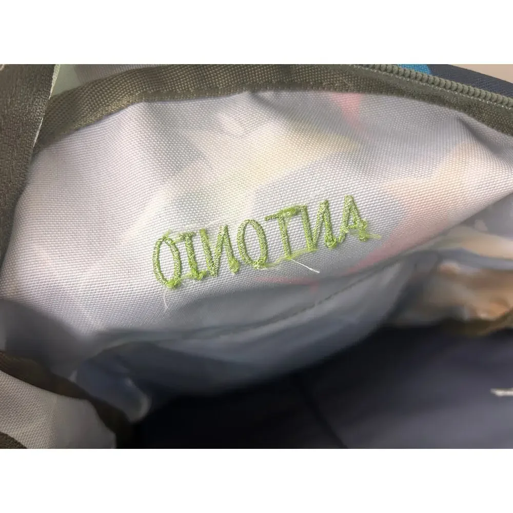 L.L. Bean Kids Shark Print Backpack Navy Blue Personalized‎